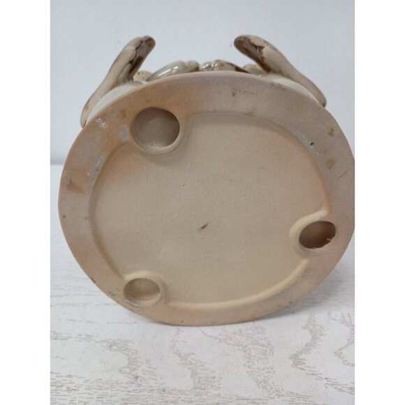 Vintage Art Pottery Ceramic Beige Angel Circle of Friends Candle Holder Figural - Picture 8 of 10